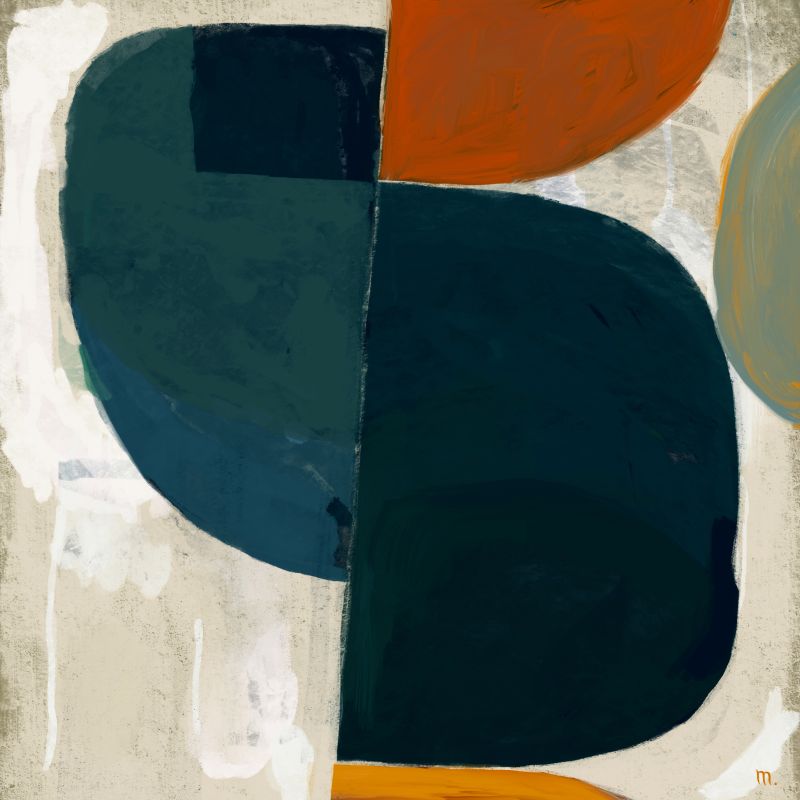 Square abstract composition in color 2