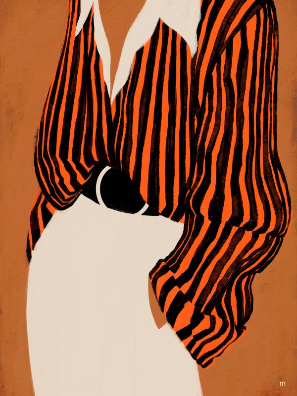 The red and black striped shirt, Milano fashion week, Italy